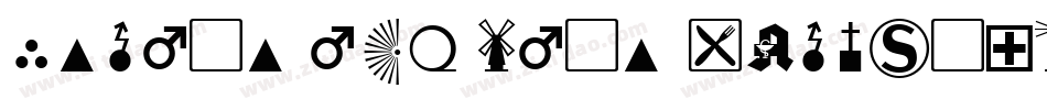Female and Male Symbols字体转换